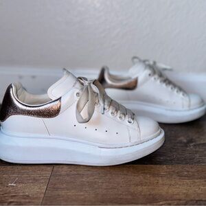 Alexander McQueen Oversized Sneakers Pink Gold Size 35
